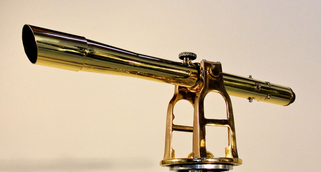 Brass Telescope on Wood Tripod 3