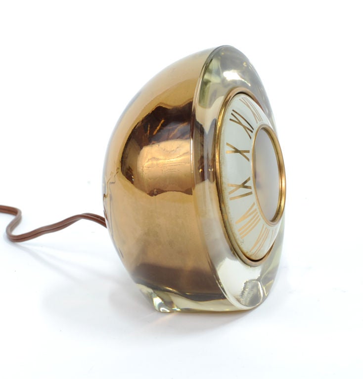 American Telechron  Deco Style Glass Clock