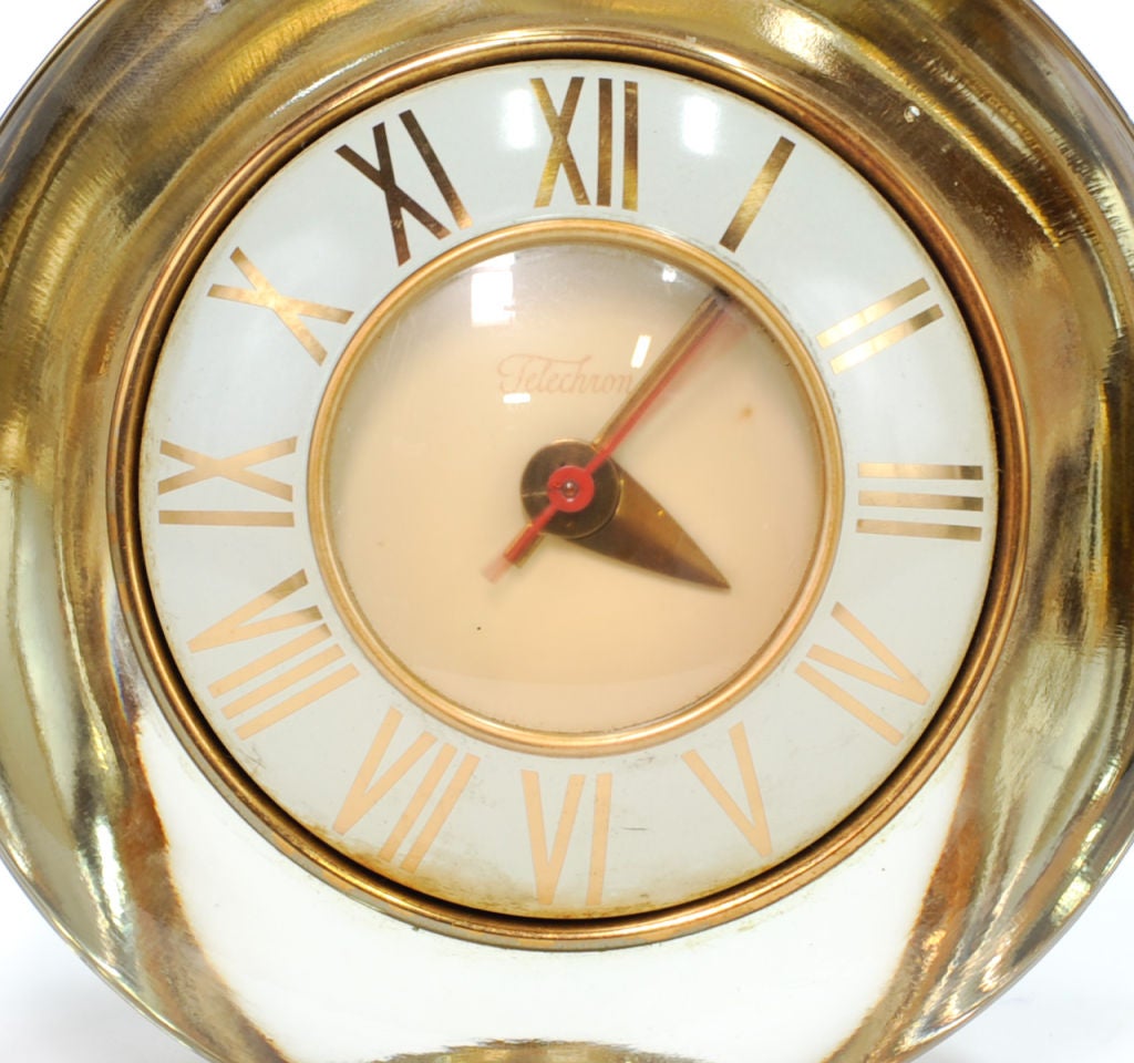 Telechron  Deco Style Glass Clock 1