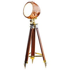 Copper Nautical Search Light by General Electric