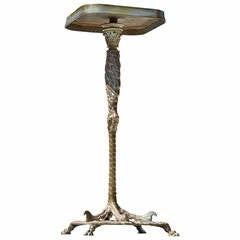 Vintage Cast Brass Ostrich Leg Table