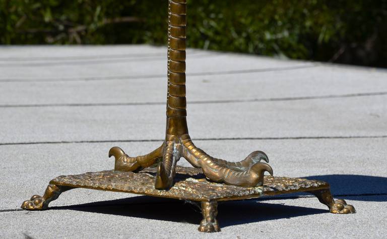 Unknown Cast Brass Ostrich Leg Table