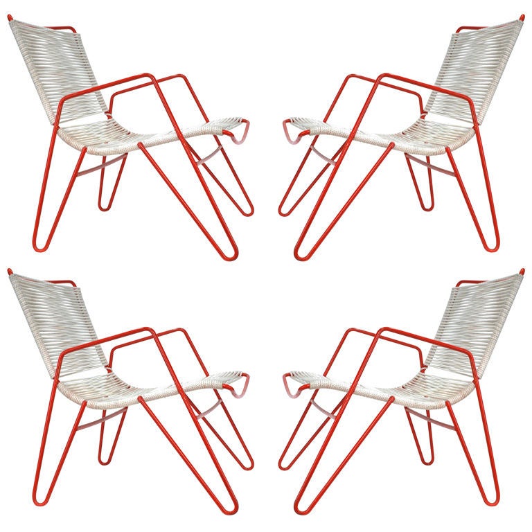 A Set of four California Modern Pool Side Lounge Chairs