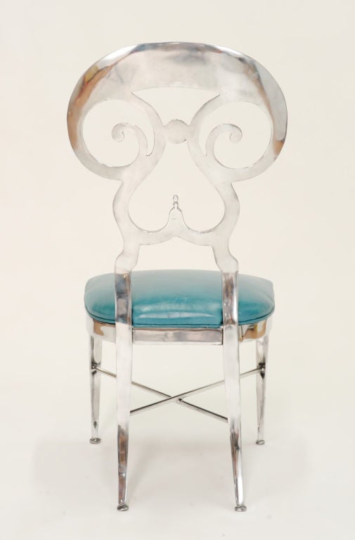 Aluminum Whimsical Biedermeier Style Chairs