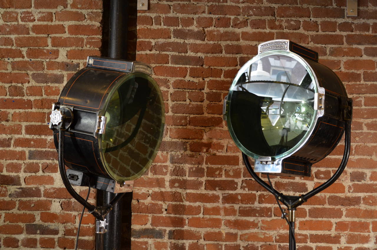 Industrial Pair of Vintage Mole Richardson Stage Lights