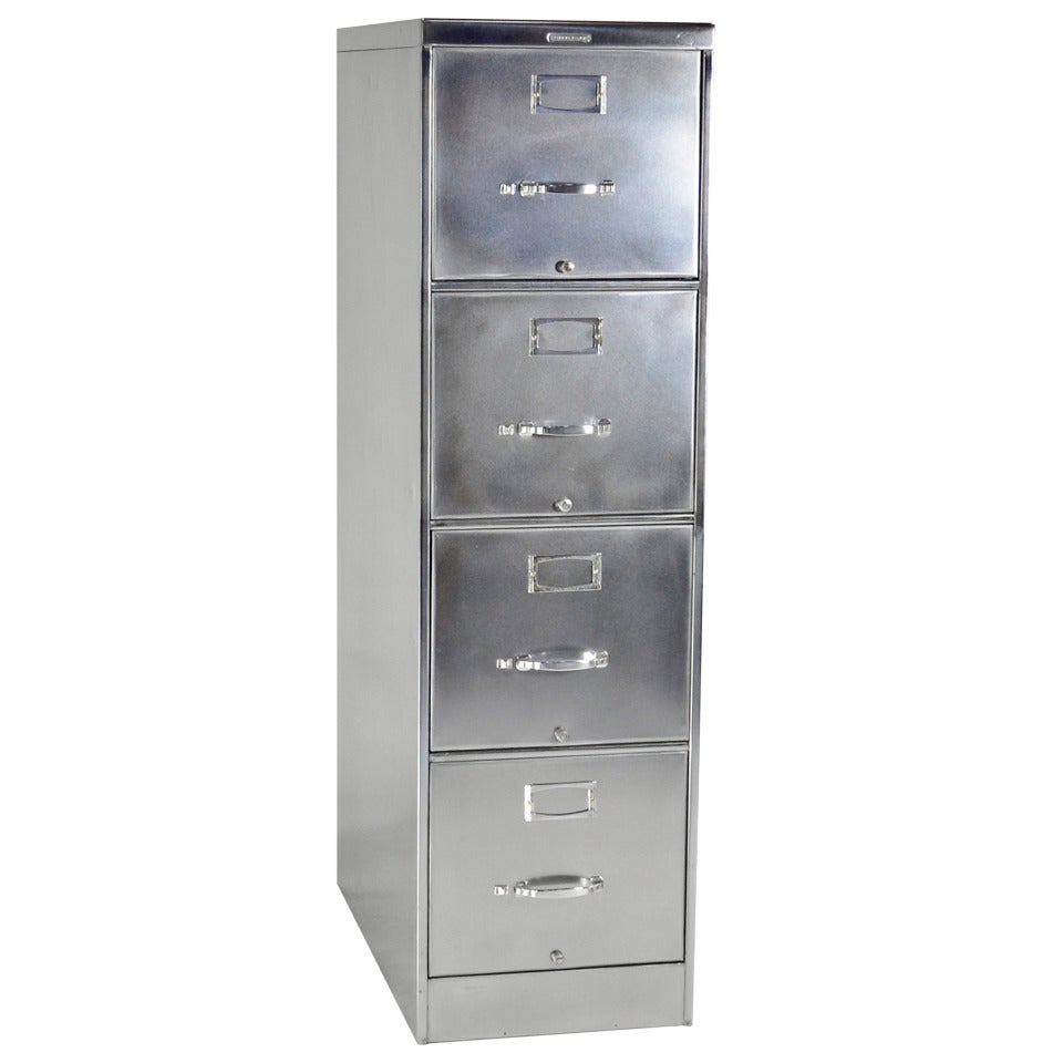 Classic Four-Drawer Steelcase File Cabinet For Sale
