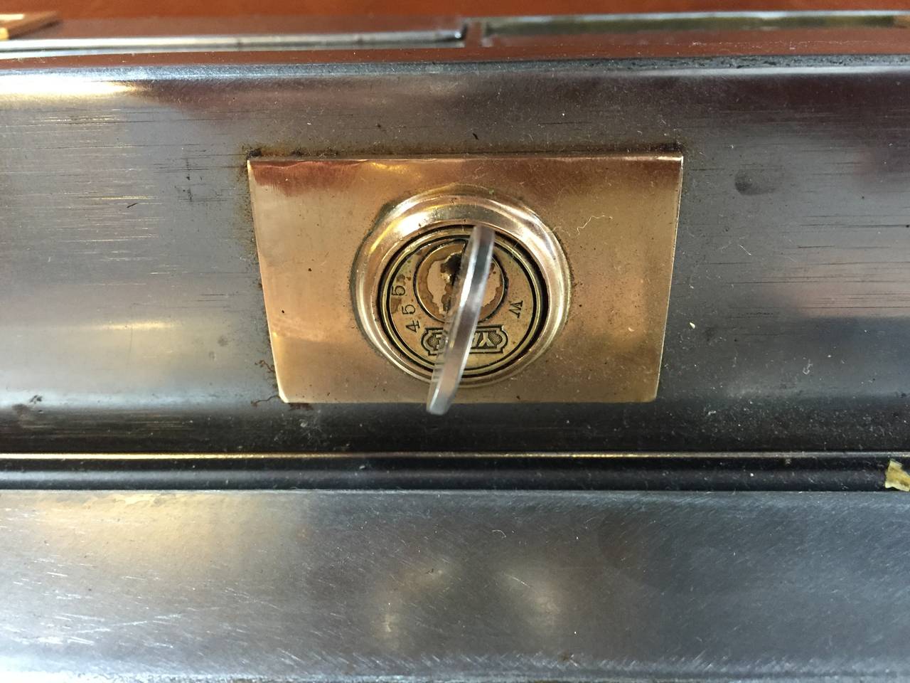 Mid-20th Century Antique Steel Roll-Top Desk For Sale