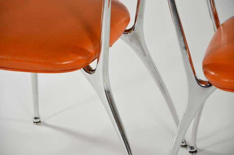 Aluminum Set of Ten Gazelle Dining Chairs by Shelby Williams