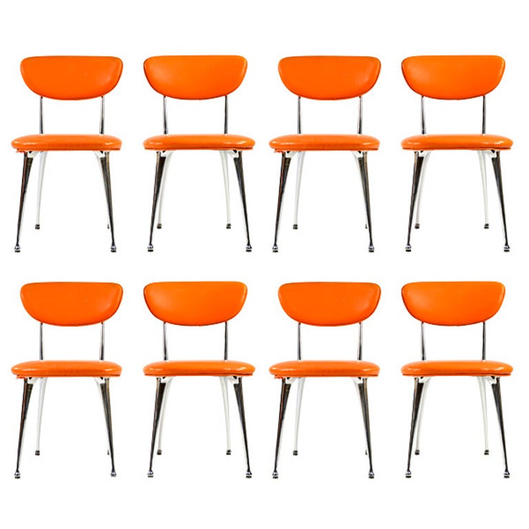 Set of Ten Gazelle Dining Chairs by Shelby Williams