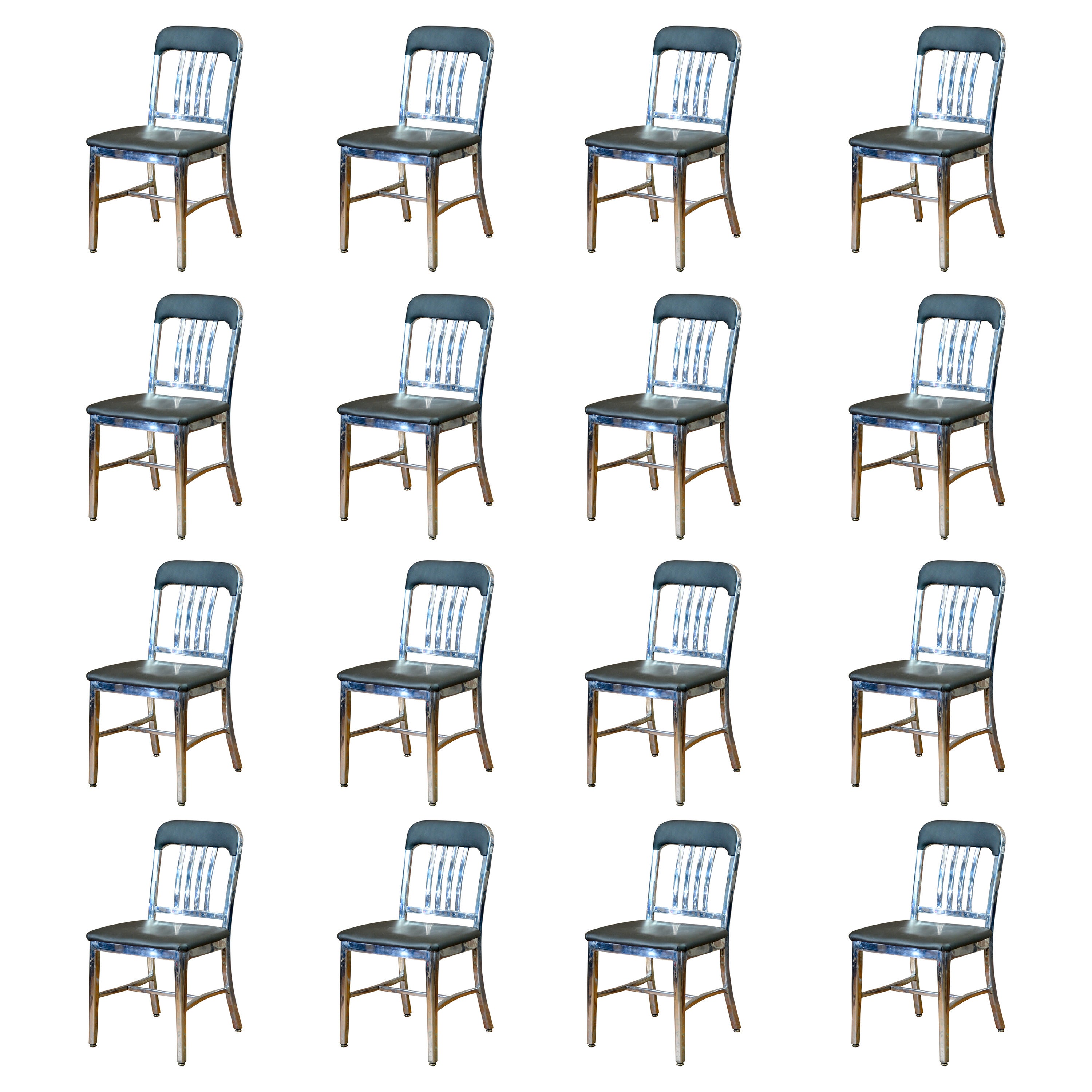 Set of 16 General Fireproofing Side Chairs For Sale