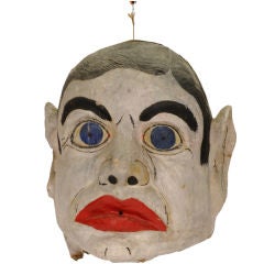 Antique Paper Mache Carnival Head