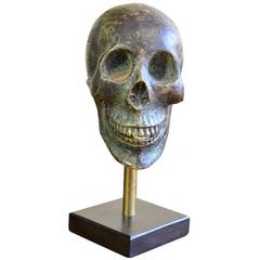 Decorative Bronze Skull Sculpture