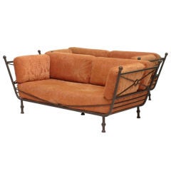 Vintage Pair of Wrought Iron  Regency Daybeds