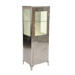 Vintage Wonderful Medical Cabinet with Brass Pulls