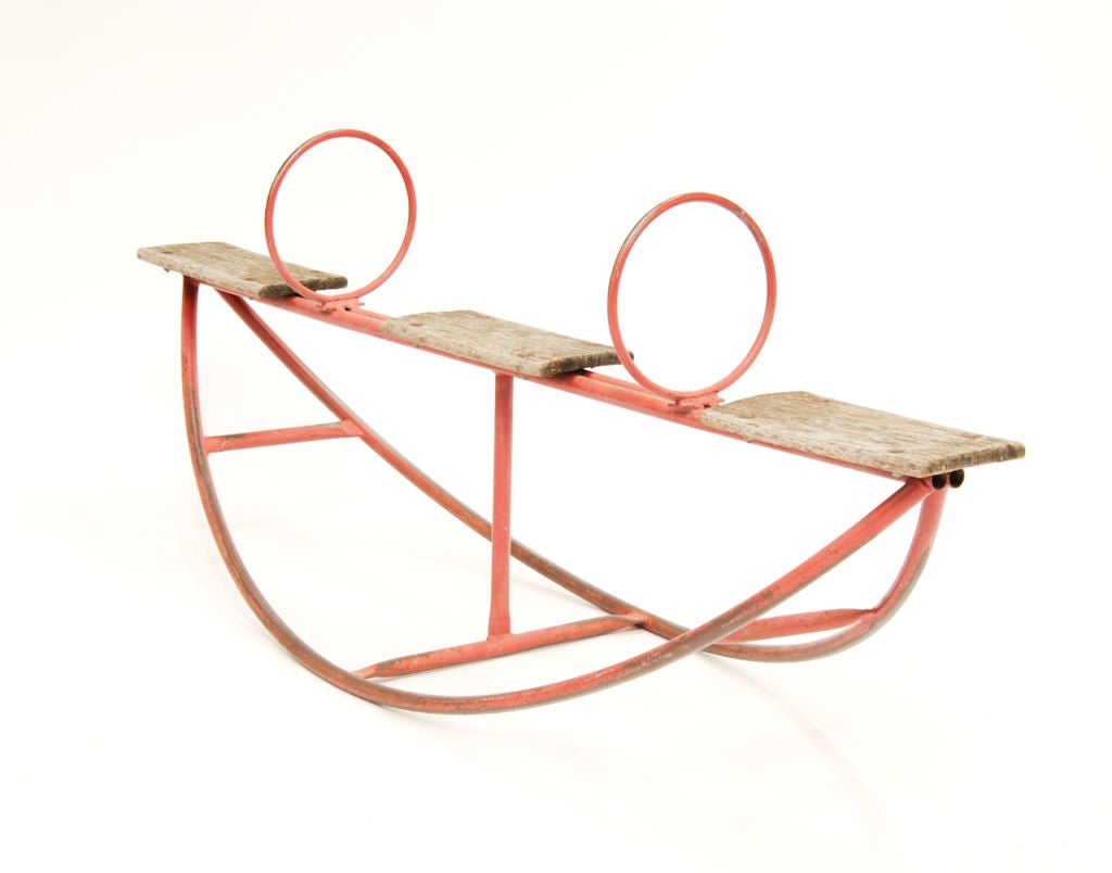 vintage metal teeter totter
