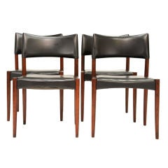 Set of 4 Aksel Bender Madsen Rosewood Dining Chairs