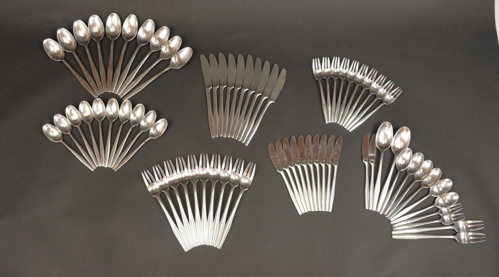 Jens Quistgaard V Variation 74 Piece 10 Place Setting Flatware