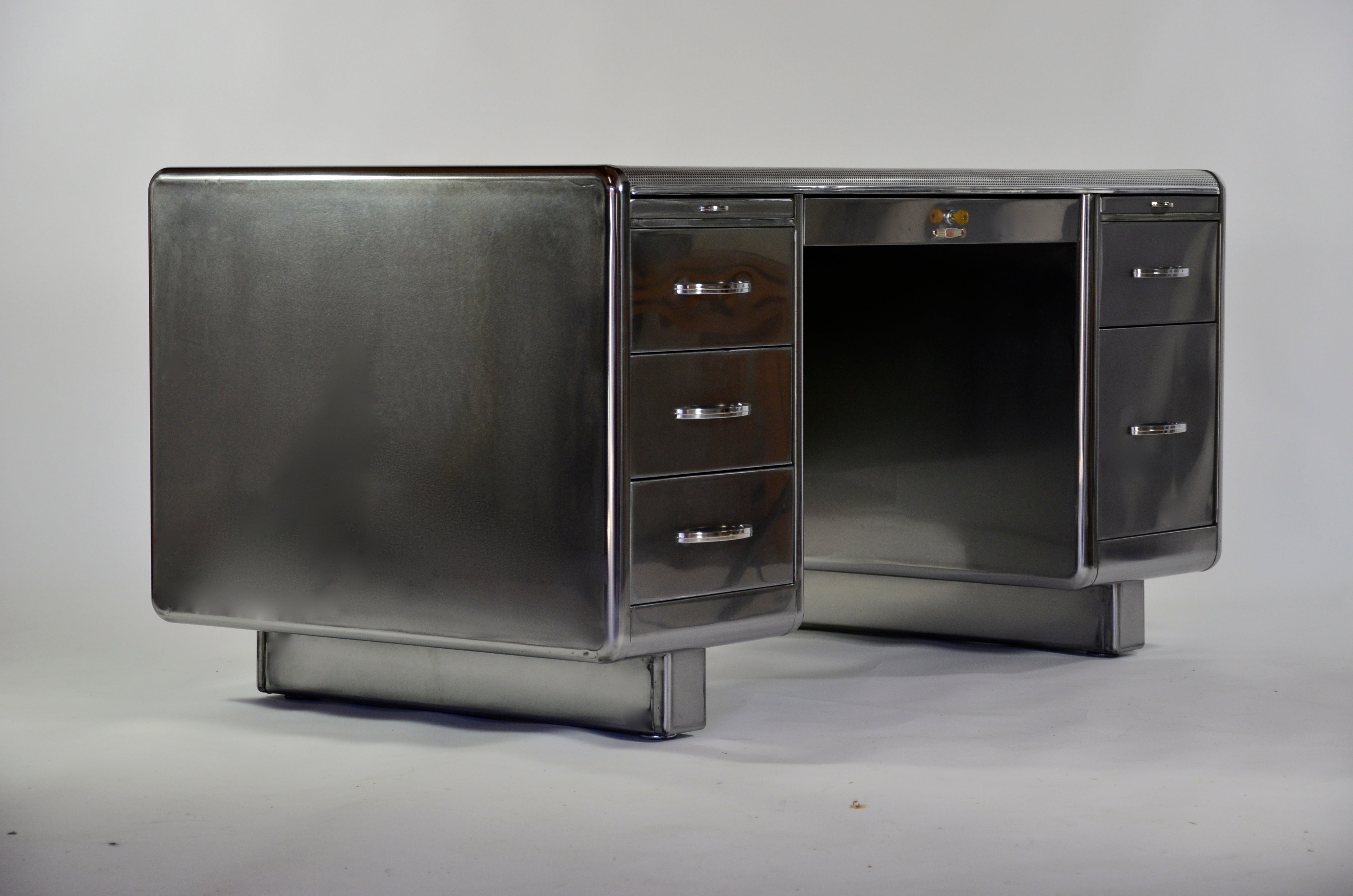 Steel Executive Desk by Yawman and Erbe