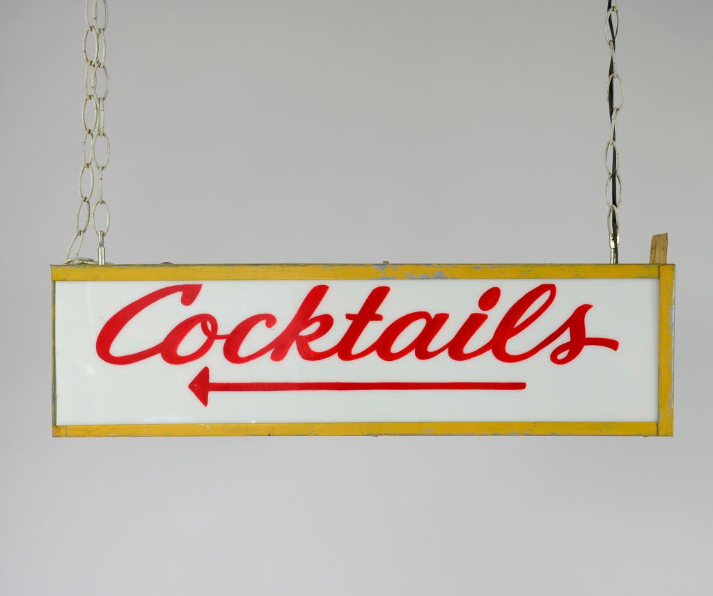 American Lighted Cocktails Sign