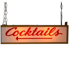 Lighted Cocktails Sign