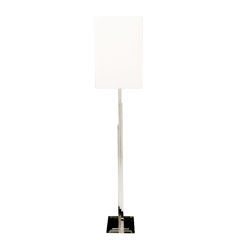 Art Deco Skyscraper Floor Lamp with Custom Shade