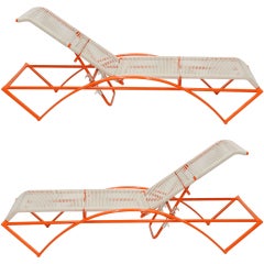 A Pair of Architectural Chaise Lounges