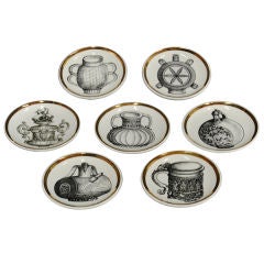 Set of 7 Hand Painted Gildenby  Bucci Arelli