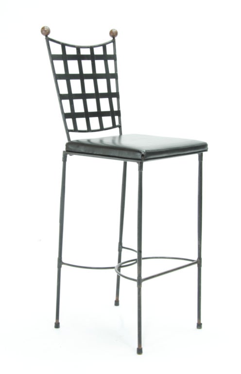 American Trio of Iron Bar Stools by John Goode