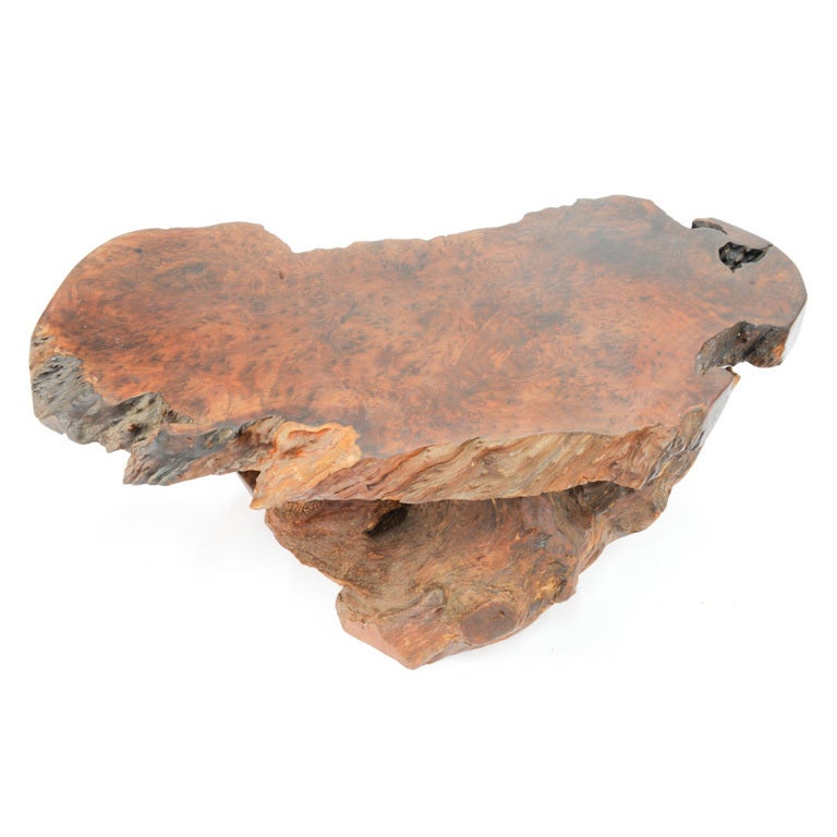 Redwood Burl Coffeee Table