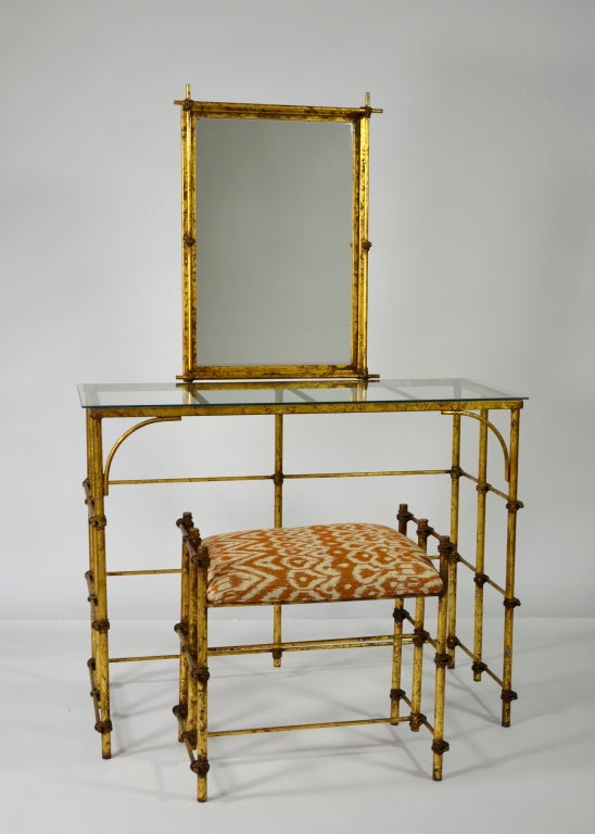 Hollywood Regency Gilt Vanity Set 2