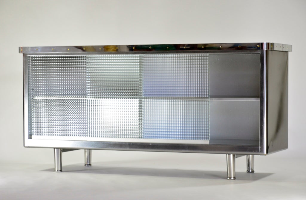 1950s Deco Steel Credenza In Good Condition In Oakland, CA