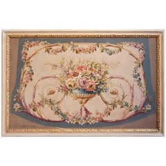 Aubusson Tapestry Cartoon For A Small Sofa Back, Oil on Canvas, C. 1880