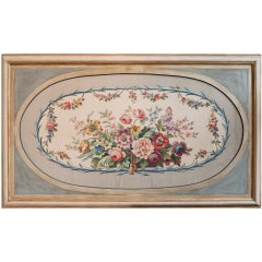 Aubusson Tapestry Cartoon For An Oval Sofa Back, Gouache, C.1880