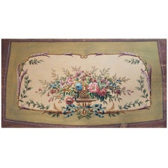 Louis XVI style  Aubusson Tapestry Cartoon For A Sofa Seat C. 1880