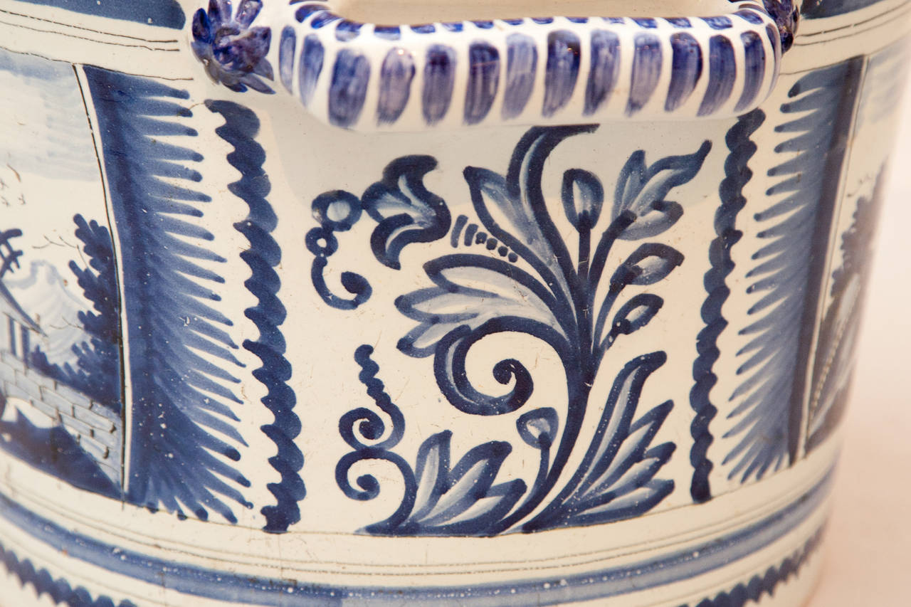 18th Century Blue And White Faience 'Pot A Oranger' 4