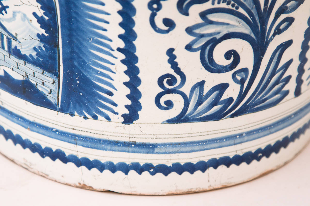 18th Century Blue And White Faience 'Pot A Oranger' 2