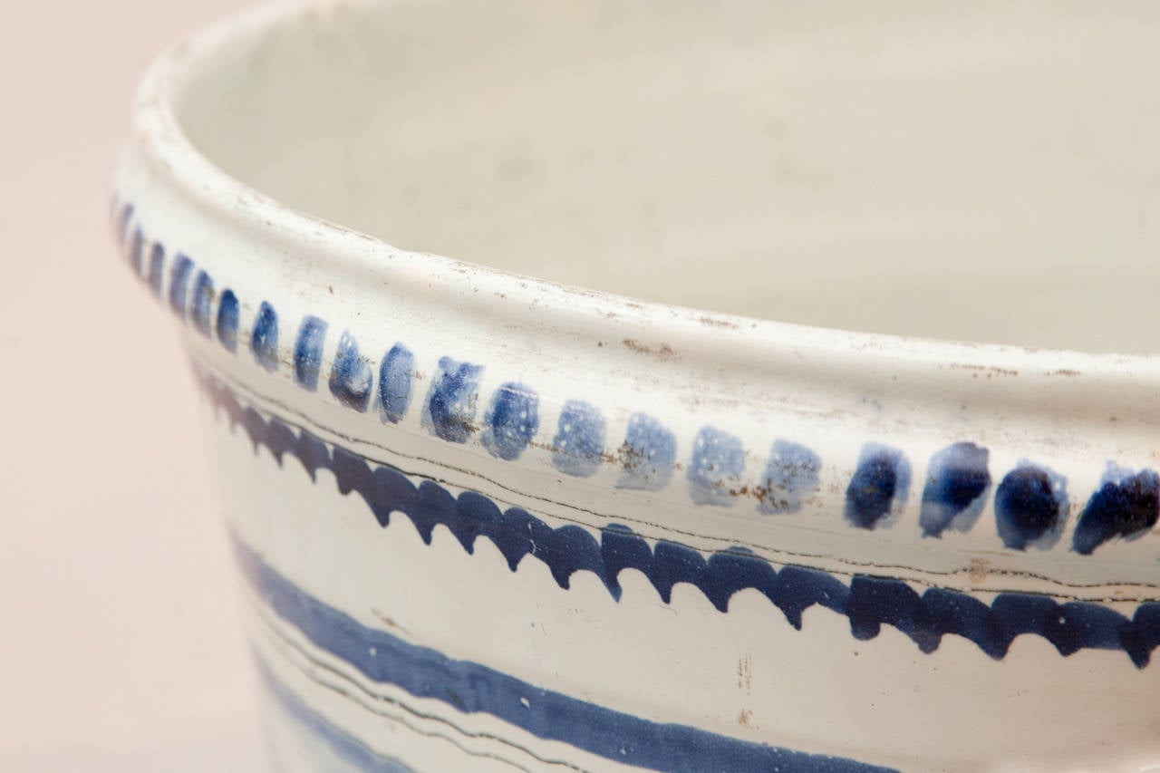 18th Century Blue And White Faience 'Pot A Oranger' 3