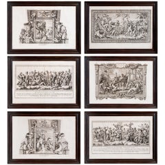 A Set Of Six Framed Engravings After Carracci From The Palazzo Farnese Pub. 1693