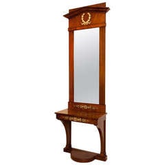 Restauration Mahogany Console with Mirror
