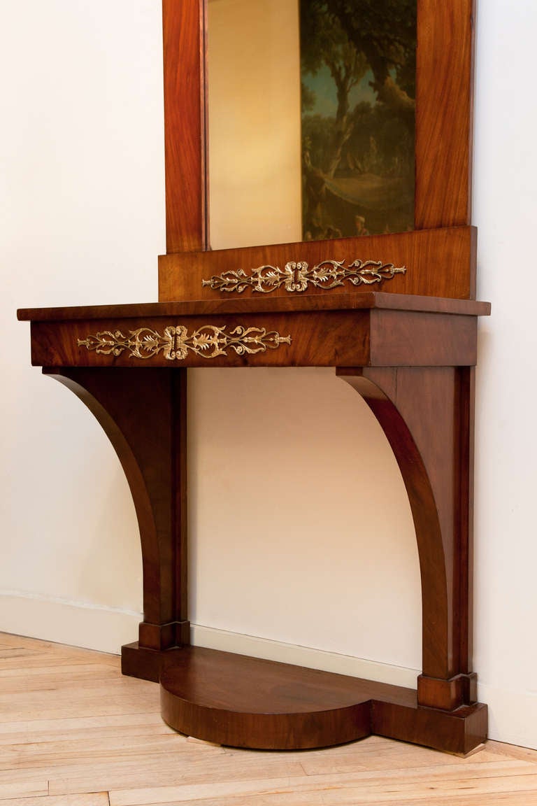 Restauration Mahogany Console with Mirror