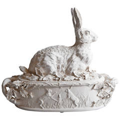 White Unglazed Faience Terrine