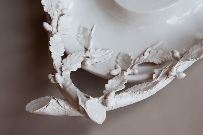 Wild Boar's Head Terrine In White Tin Glazed Pottery (Faience) 3