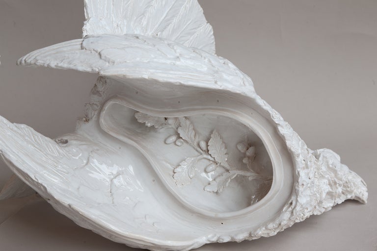 Louis XV Large Capercaillie White Faience (Tin Glazed Pottery) Terrine