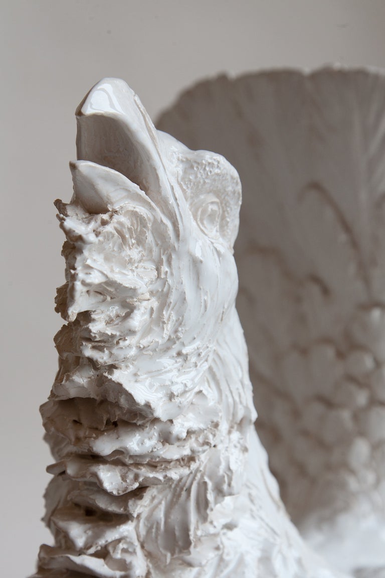Large Capercaillie White Faience (Tin Glazed Pottery) Terrine 1