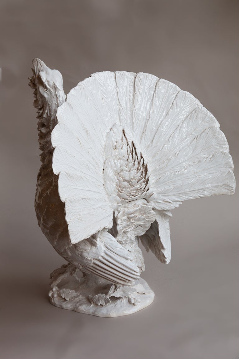 Large Capercaillie White Faience (Tin Glazed Pottery) Terrine 2