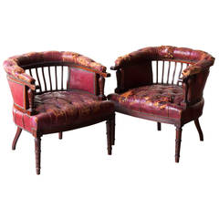 Pair of Victorian Mahogany LIbrary Chairs