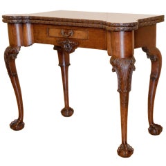 George II Mahogany Irish Card Table