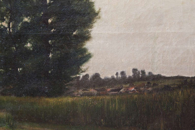 'Paysage à Auvers', Oil On Canvas, School of Charles François Daubigny C. 1865 3