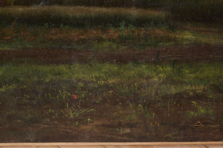 'Paysage à Auvers', Oil On Canvas, School of Charles François Daubigny C. 1865 1