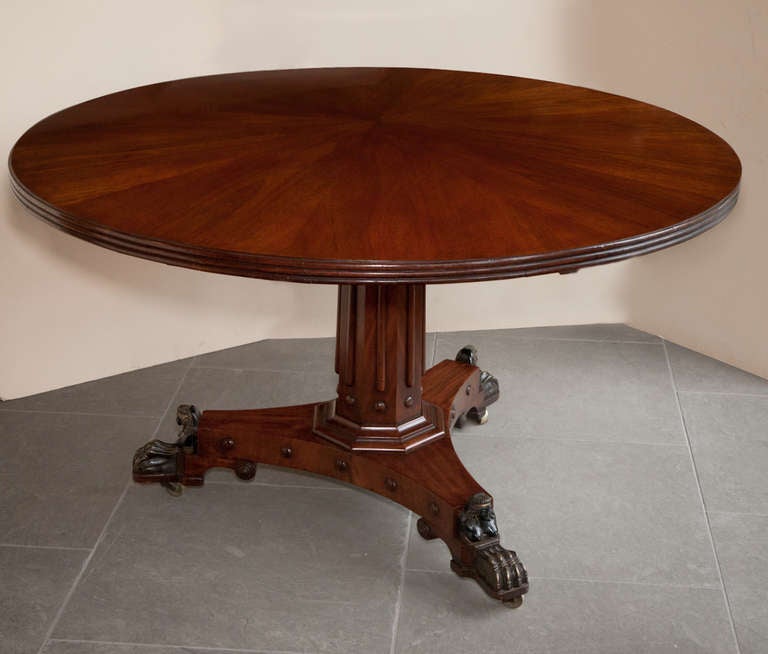 William IV English Mahogany Library Table